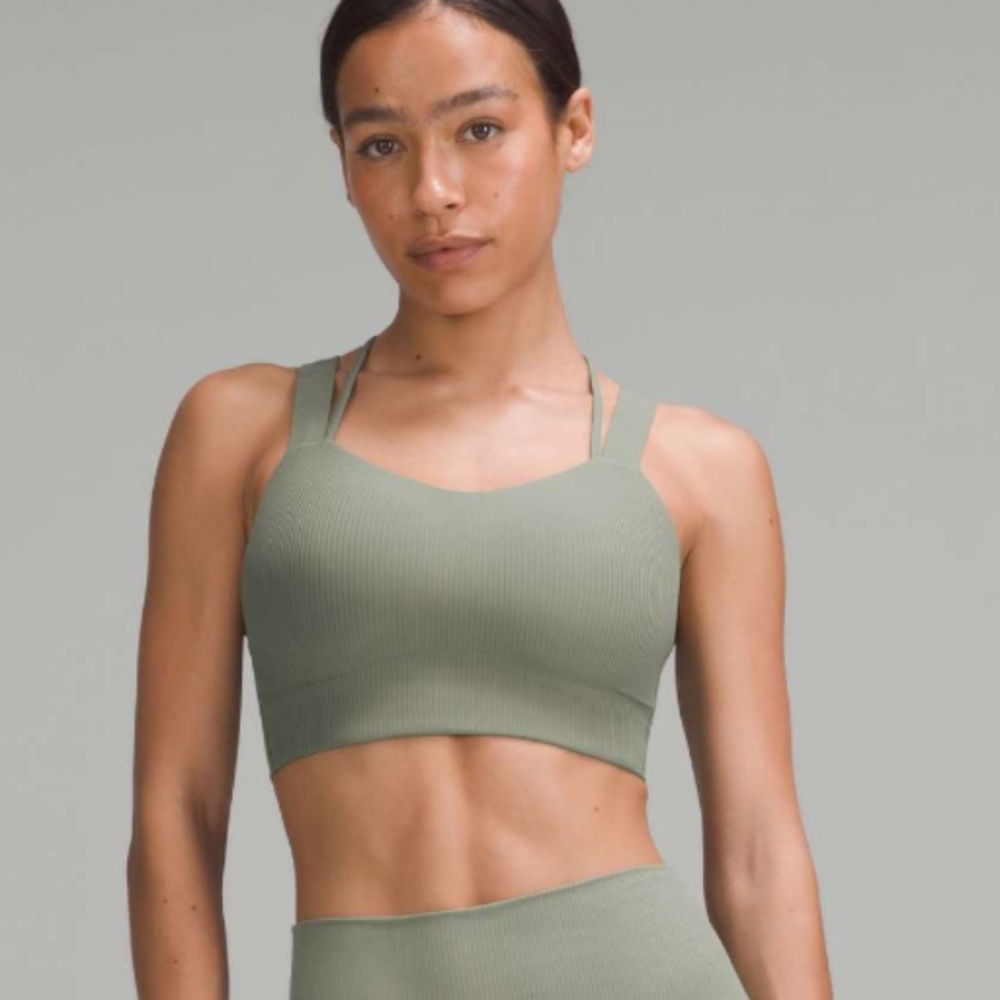 Lululemon Like a Cloud Ribbed Longline Bra *Light Support, D/DD Cup Size 14